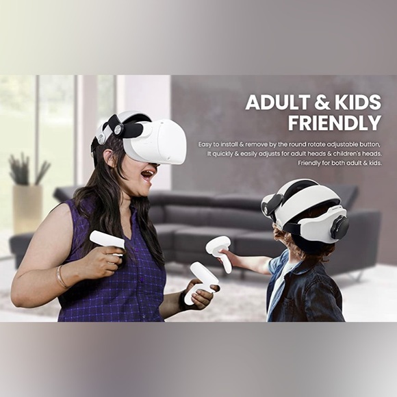 Oculus Meta Quest 2 Adjustable Head Strap, Fully Balanced for Adults & Kids NEW - Picture 7 of 15